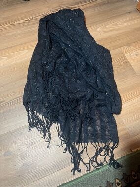 Sparkle navy blue large scarf